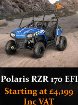 Polaris RZR 170 EFI Starting at 4,199  Inc VAT
