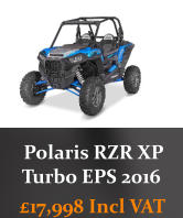 Polaris RZR XP  Turbo EPS 2016  17,998 Incl VAT