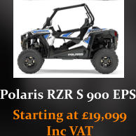Polaris RZR S 900 EPS Starting at 19,099  Inc VAT