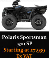 Polaris Sportsman  570 SP Starting at 7,939 Ex VAT
