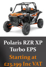 Polaris RZR XP Turbo EPS  Starting at 23,199 Inc VAT